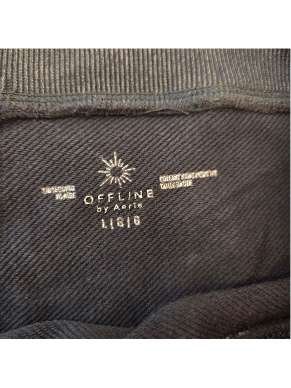 OFFLINE by Aerie Gray cropped high waist Leggings size Large - Picture 4 of 4